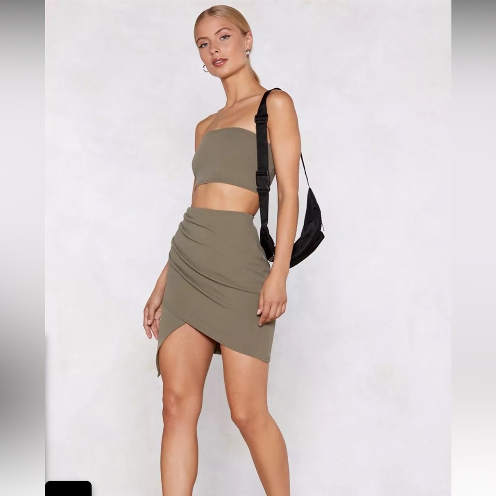Nasty Gal Bandeau Top and Skirt Set